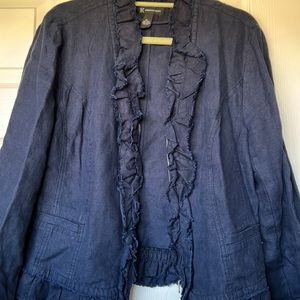 Super cute Navy Linen jacket.